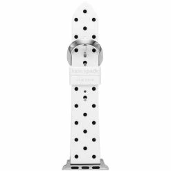 Promo โค๏ธ Kate Spade New York White And Black Polka Dot-Print Silicone 38/40mm Band For Apple โ Watchยฎ ๐