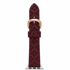 Best Pirce 🔥 Kate Spade New York Burgundy Jacquard Fabric 38/40/41mm Band For Apple ⌚ Watch® 🤩