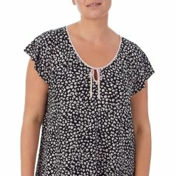 Wholesale 🎉 Kate Spade New York Plus Leopard Print Tie V-Neck Short Flutter Sleeve Knit Nightgown 🛒 -Kate Spade New York shop unnamed file 1755