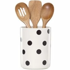 Best deal ⌛ Kate Spade New York All In Good Taste Scatter Dot Crock And Wooden Utensils 🛒