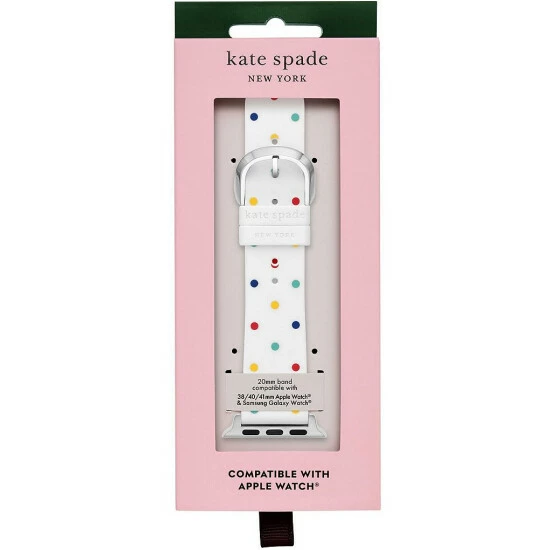 Coupon 😍 Kate Spade New York White Multi Dot Silicone 38/40/41mm Band For Apple ⌚ Watch® White/multi ❤️ 3 Coupon 😍 Kate Spade New York White Multi Dot Silicone 38/40/41mm Band For Apple ⌚ Watch® White/multi ❤️ - Image 3