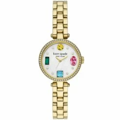 Cheap 😀 Kate Spade New York Holland Three-Hand Gold-Tone Stainless Steel ⌚ Watch ✨