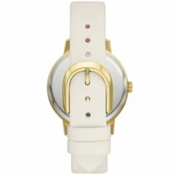 Hot Sale 😉 Kate Spade New York Metro Three-Hand Champagne White Leather ⌚ Watch Gold/white 🎁 -Kate Spade New York shop unnamed file 1775