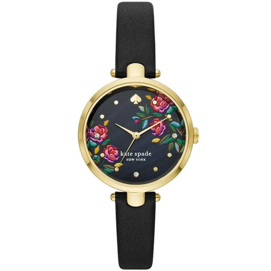 Top 10 π Kate Spade New York π© Women's Holland Three-Hand Black Leather Strap β Watch β¨ 1 Top 10 π Kate Spade New York π© Women's Holland Three-Hand Black Leather Strap β Watch β¨