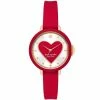 Flash Sale 🌟 Kate Spade New York Park Row Three-Hand Red Silicone ⌚ Watch 🤩