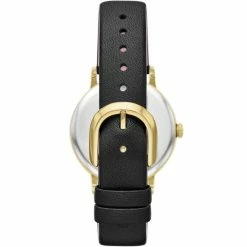 Outlet 🤩 Kate Spade New York 👩 Women's Metro Makeup Three-Hand Black Leather Strap ⌚ Watch 😍 -Kate Spade New York shop unnamed file 1796