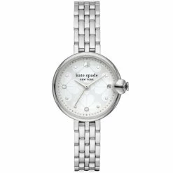 Budget ❤️ Kate Spade New York 👩 Women's Chelsea Park Three-Hand Date Stainless Steel Bracelet ⌚ Watch Silver ⌛