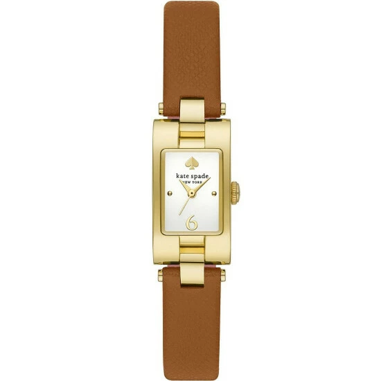 Discount ✨ Kate Spade New York Brookeville Three-Hand Brown Leather Strap ⌚ Watch 🎉 1 Discount ✨ Kate Spade New York Brookeville Three-Hand Brown Leather Strap ⌚ Watch 🎉