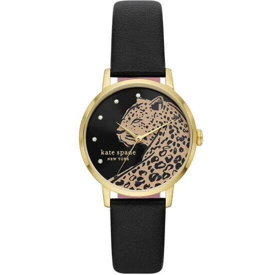 Cheapest π Kate Spade New York π© Women's Metro Leopard Three-Hand Black Leather Strap β Watch π 1 Cheapest π Kate Spade New York π© Women's Metro Leopard Three-Hand Black Leather Strap β Watch π