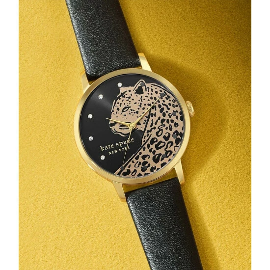 Cheapest π Kate Spade New York π© Women's Metro Leopard Three-Hand Black Leather Strap β Watch π 5 Cheapest π Kate Spade New York π© Women's Metro Leopard Three-Hand Black Leather Strap β Watch π - Image 5