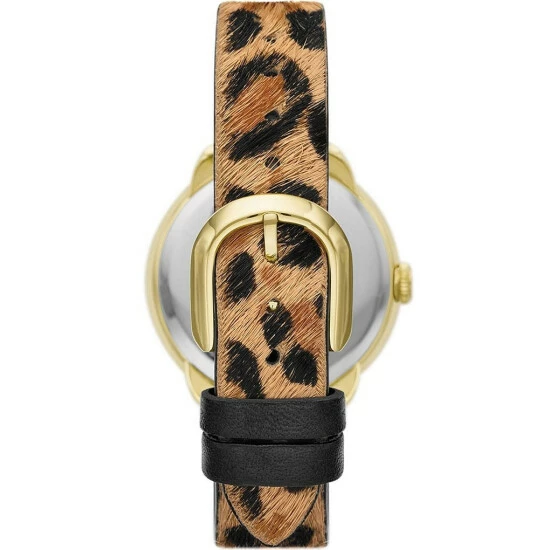 Outlet ⭐ Kate Spade New York 👩 Women's Morningside Three-Hand Leopard Faux Calf Hair Leather Strap ⌚ Watch 😍 3 Outlet ⭐ Kate Spade New York 👩 Women's Morningside Three-Hand Leopard Faux Calf Hair Leather Strap ⌚ Watch 😍 - Image 3