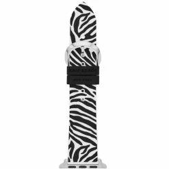 New 🌟 Kate Spade New York Zebra Print Silicone 38/40/41mm Band For Smart ⌚ Watch Black/white 🛒