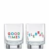 Promo 🛒 Kate Spade New York Celebrate Double Old Fashioned Glasses, Set Of 2 No Color 🎁