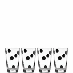 Deals 🔥 Kate Spade New York All In Good Taste Deco Dot All-Purpose Glasses Set Of 4 Clear 👏