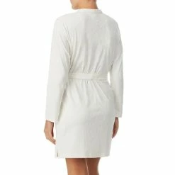 Flash Sale 🥰 Kate Spade New York Embossed Floral Plush Long Sleeve Tie-Front Short Wrap Cozy Robe Soft Rose 🧨 -Kate Spade New York shop unnamed file 196