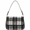 Best Sale 😍 Kate Spade New York Hudson Posh Plaid Convertible Shoulder Bag Black Multi 😀