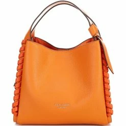 Cheapest 🛒 Kate Spade New York Knott Whipstitch Leather Medium Crossbody Bag Orange Zinnia Multi ⭐