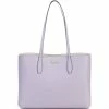 Coupon ❤️ Kate Spade New York All Day Unlined Large Leather Tote Bag Lavender Cream 😍