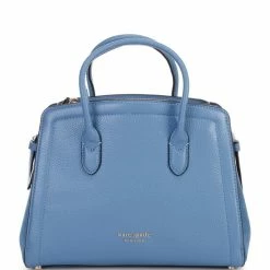 Best reviews of ✨ Kate Spade New York Knott Medium Leather Satchel Bag Manta Blue 😉