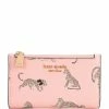 Best deal 👏 Kate Spade New York Morgan Leopard Small Slim Bifold Wallet Dancer Pink 🎁