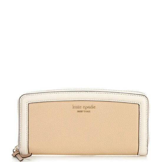 Discount ❤️ Kate Spade New York Knott Colorblock Slim Leather Continental Wallet Warm Stone Multi 🧨 1 Discount ❤️ Kate Spade New York Knott Colorblock Slim Leather Continental Wallet Warm Stone Multi 🧨