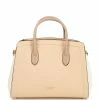Discount 👍 Kate Spade New York Knott Colorblock Pebbled Leather Large Satchel Bag Warm Stone Multi 🎉