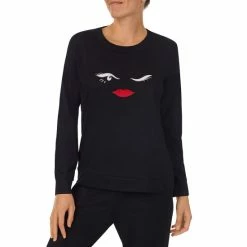 Buy π Kate Spade New York Sweater Knit Long Sleeve Crew Neck Winking Face Print Pajama Set Black π 7 Buy π Kate Spade New York Sweater Knit Long Sleeve Crew Neck Winking Face Print Pajama Set Black π -Kate Spade New York shop unnamed file 2042