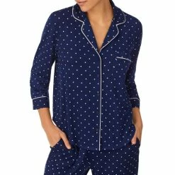 Hot Sale ✔️ Kate Spade New York Dot Printed 3/4 Sleeve Notch Collar Cropped Pajama Set Blue/white ❤️ 5 Hot Sale ✔️ Kate Spade New York Dot Printed 3/4 Sleeve Notch Collar Cropped Pajama Set Blue/white ❤️ -Kate Spade New York shop unnamed file 2058
