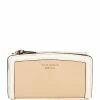 Best Sale 😀 Kate Spade New York Knott Colorblock Zip Slim Leather Wallet Warm Stone Multi 🔥