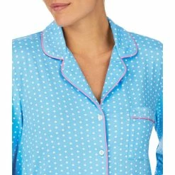 Best Sale 🌟 Kate Spade New York Dotted 3/4 Sleeve Notch Collar Cropped Pajama Set Peri Dot 🧨 -Kate Spade New York shop unnamed file 2067