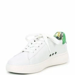 Hot Sale 🔔 Kate Spade New York Lift Leather Lace-Up 👟 Sneakers Optic White/fresh Greens 👏 -Kate Spade New York shop unnamed file 2075