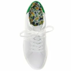 Hot Sale 🔔 Kate Spade New York Lift Leather Lace-Up 👟 Sneakers Optic White/fresh Greens 👏 -Kate Spade New York shop unnamed file 2076