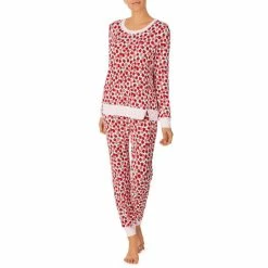 Coupon β€οΈ Kate Spade New York Wildberry Print Long Sleeve Round Neck Coordinating Pajama Set Pink/novel β