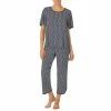 Top 10 ⌛ Kate Spade New York Navy Print Jersey Knit Round Neck Short Sleeve Cropped Coordinating Pajama Set 👍