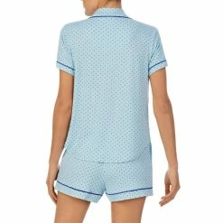 Discount 🥰 Kate Spade New York Dot Print Short Sleeve Notch Collar Button Front Shorty Pajama Set Peri Dot 🎁 -Kate Spade New York shop unnamed file 2112