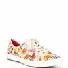 Flash Sale 😉 Kate Spade New York Tennison Floral Print Canvas 👟 Sneakers Parchment/rooftop Garden 💯
