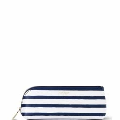 Best Sale ✨ Kate Spade New York Striped Pencil Case Navy ⭐