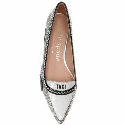 Buy 🧨 Kate Spade New York Gogo Taxi Glitter Accent Pointed Toe Flats Silver/gold 👏 -Kate Spade New York shop unnamed file 2155