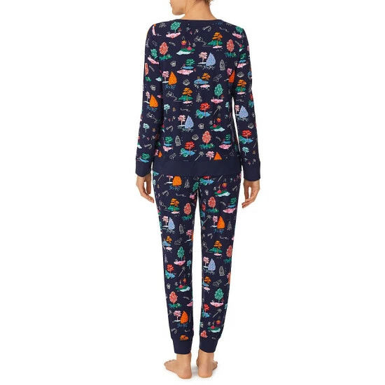 Brand new π Kate Spade New York Long Sleeve Crew Neck Camping Print Pajama Set Navy/print π€© 2 Brand new π Kate Spade New York Long Sleeve Crew Neck Camping Print Pajama Set Navy/print π€© - Image 2