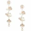 Coupon 🎁 Kate Spade New York Precious Pansy Linear Earrings White Multi/gold 🥰