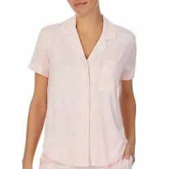 Cheap 😉 Kate Spade New York Heart Print Short Sleeve Notch Collar Button Front Shorty Pajama Set Pink ⭐ -Kate Spade New York shop unnamed file 2211