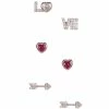 Best Pirce 🎉 Kate Spade New York Spell It Out Heart And Arrow Stud Earring Set Pink ⭐