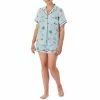 Best reviews of 🤩 Kate Spade New York Plus Printed Short Sleeve Notch Collar Shorty Pajama Set Green/novel 🤩