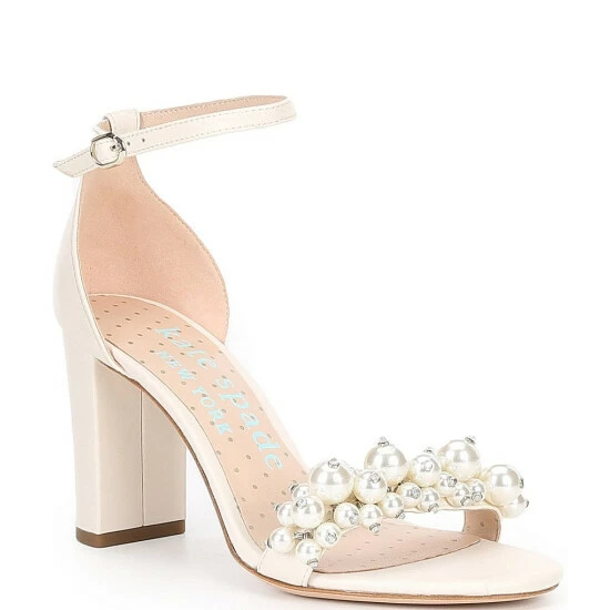 Budget 🎁 Kate Spade New York Rosa Pearl Beaded Ankle Strap 👗 Dress 🩴 Sandals Parchment 😉 1 Budget 🎁 Kate Spade New York Rosa Pearl Beaded Ankle Strap 👗 Dress 🩴 Sandals Parchment 😉