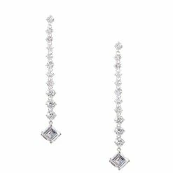 Best Pirce ❤️ Kate Spade New York Magic Moment Linear Earrings Clear 😉