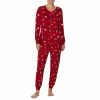 Best Sale 😉 Kate Spade New York Deck The Paws Print Long Sleeve Scoop Neck Knit Holiday Pajama Set Red Print 🧨