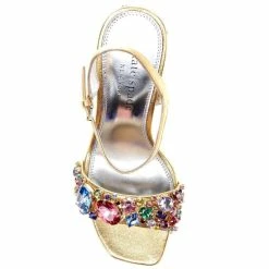 New 🥰 Kate Spade New York Treasure Rhinestone Embellished Ankle Strap 👗 Dress 🩴 Sandals Gold/multi 🎁 -Kate Spade New York shop unnamed file 311