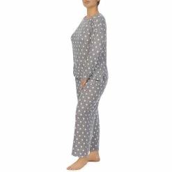 Hot Sale 😀 Kate Spade New York Plus Size Polka Dot Print Long Sleeve Round Neck Cropped Pajama Set Grey Dot 🥰 -Kate Spade New York shop unnamed file 315