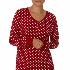 Hot Sale ❤️ Kate Spade New York Dot Print Long Sleeve Round Neck Jersey Knit Nightshirt Red Cream 🧨 6 Hot Sale ❤️ Kate Spade New York Dot Print Long Sleeve Round Neck Jersey Knit Nightshirt Red Cream 🧨 -Kate Spade New York shop unnamed file 356
