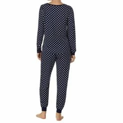 Budget 🔥 Kate Spade New York Long Sleeve Scoop Neck Jersey Knit Dotted Pajama Set Red Cream 🎁 -Kate Spade New York shop unnamed file 376